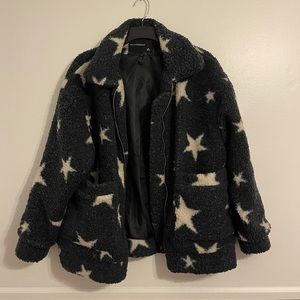 OLIVACEOUS Star Sherpa Jacket size M